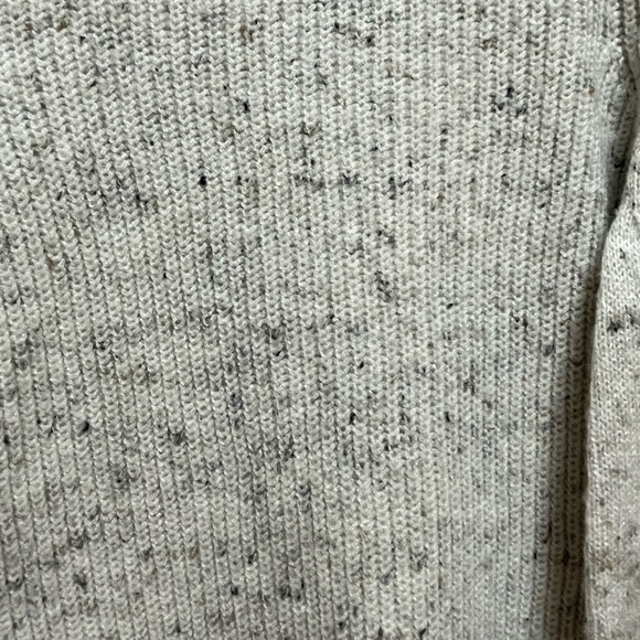 CUTE! Cream & Black Sz Medium Speckled Puffy Sleeve Sweater VERY CUTE! - Picture 5 of 8